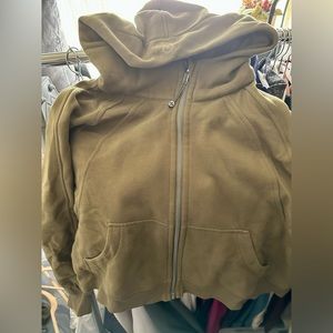 Lululemon oversized, full, zip up scuba hoodie, bronze green, size XL